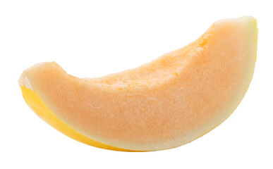 Golden Melon slices isolated on a transparent background