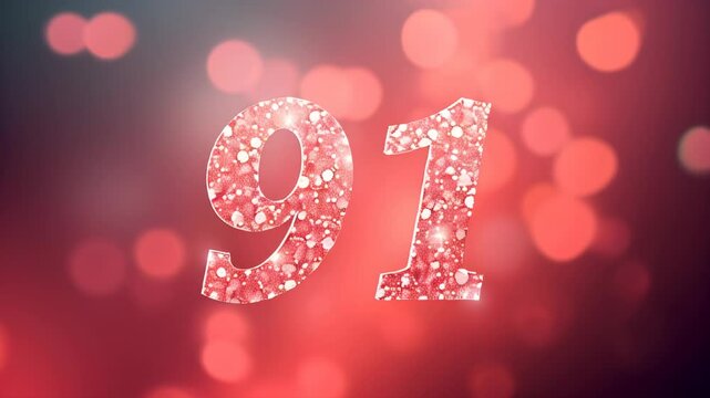 Number 92 with a blurry background