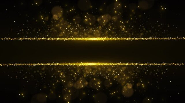 Geometric stripe luxury gold Awards Elegant particles golden frame background. grand trendy wedding deluxe Geometric. ceremony event glitter sparkling. holiday invitations, event festive decorations,