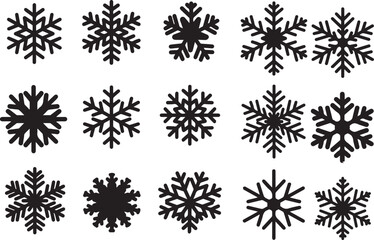 Snowflake vector winter snow christmas frost ice crystal design element holiday decorative free download