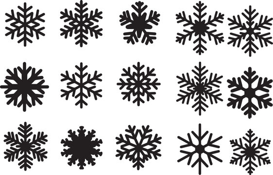 Snowflake vector winter snow christmas frost ice crystal design element holiday decorative free download