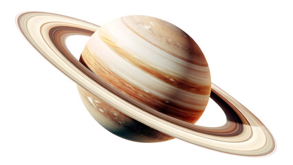detailed ultra realistic saturn isolated on white background  PNG