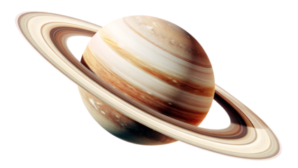 detailed ultra realistic saturn isolated on white background  PNG