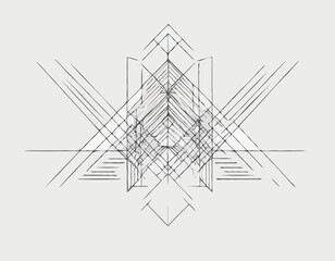 Architectural Symmetry Unveiled: Abstract Line Background for Sophisticated Projects