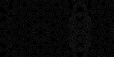 black and grey seamless pattern