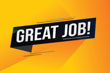 Great job word concept vector illustration with 3d lines style for social media landing page, template, ui, web, mobile app, poster, banner, flyer, background, gift card, coupon, label, wallpaper 