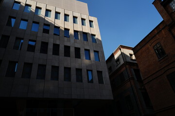 Obraz premium modern office building in the city shanghai