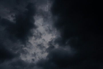 Fototapeta premium black and grey clouds background before rainy