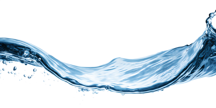   dynamic water splash wave isolated on white background  PNG