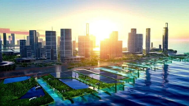 dubai skyline at sunset