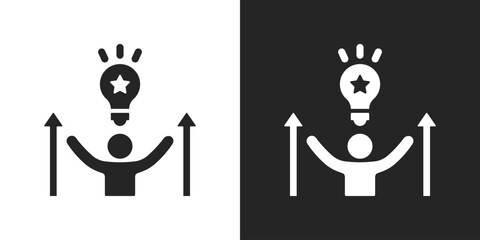 Business potential black and white icon vector design