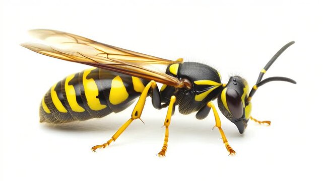 Yellow jacket wasp, profile view