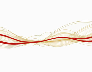 Bold Red and Gold Abstract Lines Representing Passion and Energy