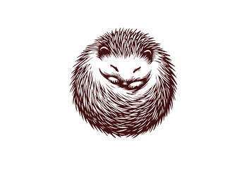 Hedgehog hand drawn sketch vector illustration