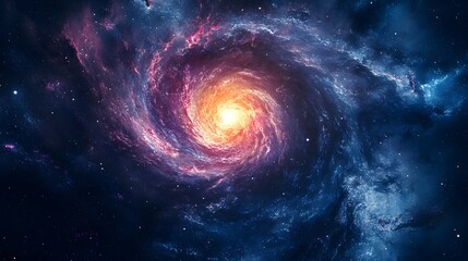 Fototapeta premium Vibrant Spiral Galaxy in Deep Space