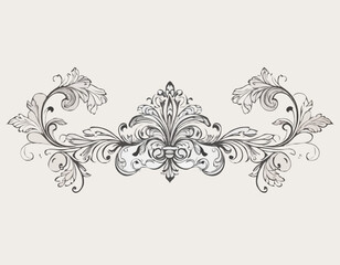 Ornate Vintage Flourish Border Design for Elegant Wedding Invitations