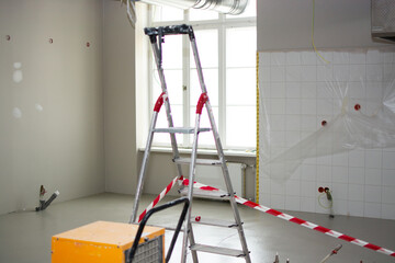 Interior under renovation close up