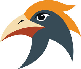 Naklejka premium illustration of a cartoon bird