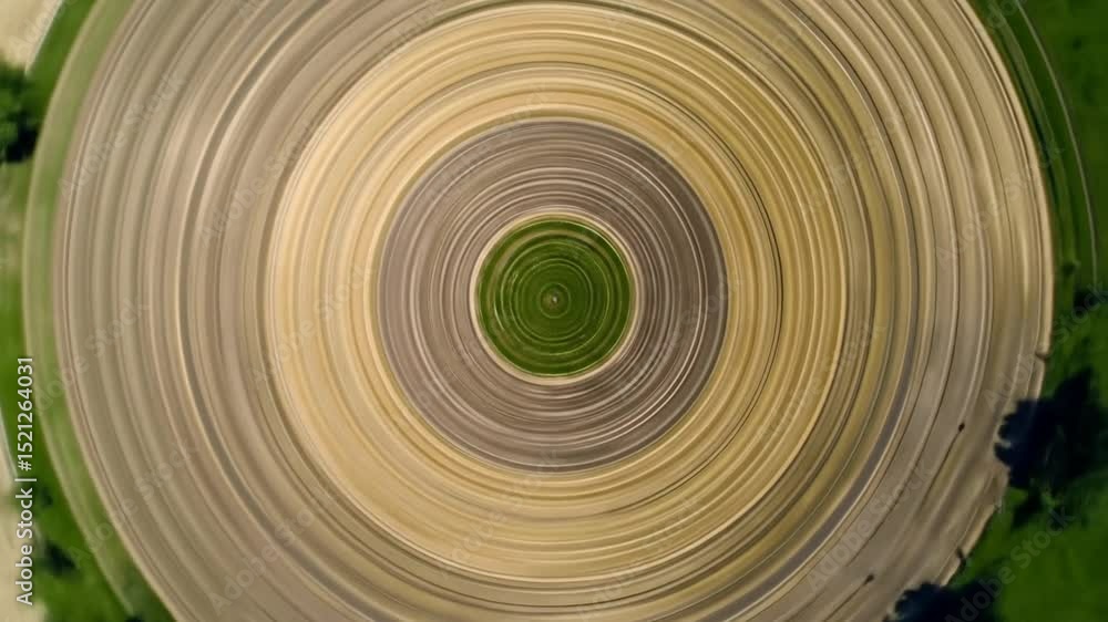 Poster abstract circular pattern with concentric rings