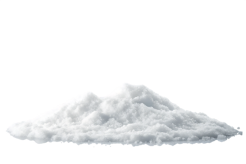 realistic pile of snow with soft textures and shad  isolated on white background PNG