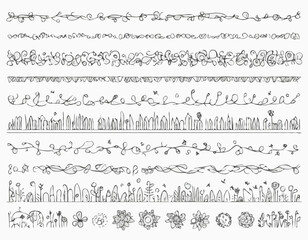 Whimsical Doodle Borders Collection for Playful Artistic Creations