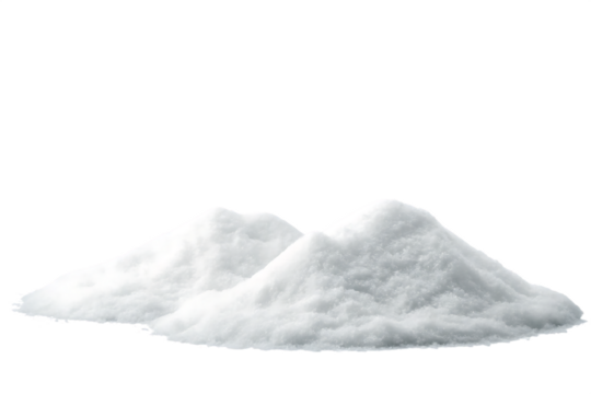 realistic pile of snow with soft textures and shad  isolated on white background PNG