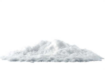 realistic pile of snow with soft textures and shad  isolated on white background PNG