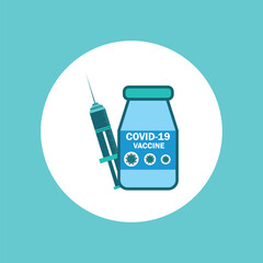 Covid-19 Coronavirus Vaccine and Syringe