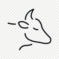 Farm cow outline vector icon © Kovalova Ivanna