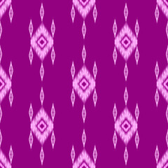 Colorful Seamless Textile Pattern – Floral Motif with Geometric Swirls in Bright Retro Tones