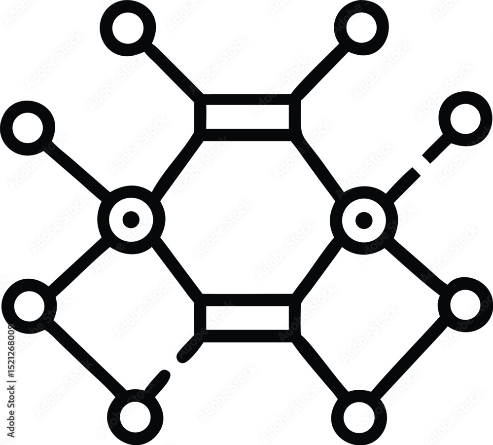 Poster molecule structure diagram graphic vector design for science and chemistry presentation asset icon