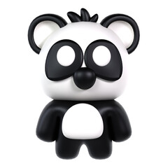 cute panda 3d icon illustration © miber duwur