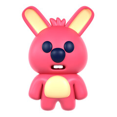 Obraz premium cute rabbit 3d icon illustration