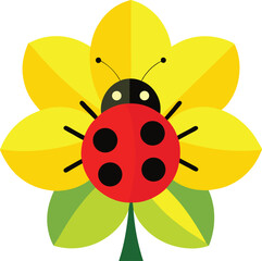 vector illustration of a ladybug