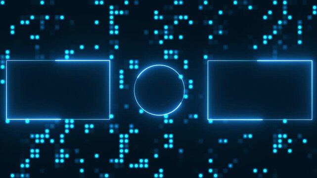 Thanks for watching, Youtube outro end card with neon blue color motion graphic 4k.