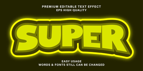 Super social media banner and post text effect 