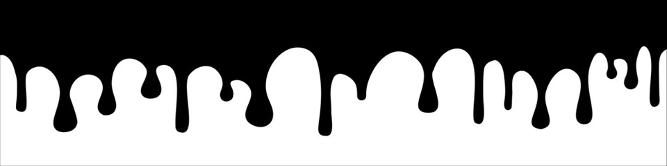 black paint drip silhouette