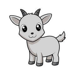 Adorable cartoon baby goat illustration cute animal design