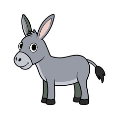Obraz premium Cute cartoon donkey illustration for children s book