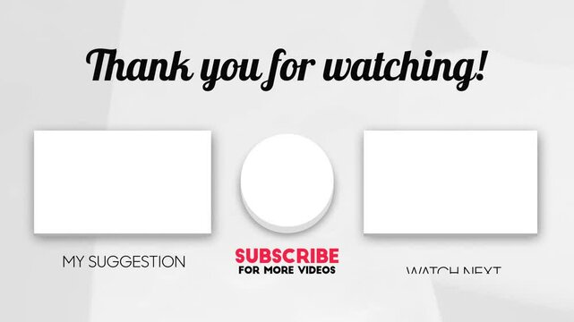 Thank You For Watching Animation. An animated video with red and white letters thanking the viewer for watching.