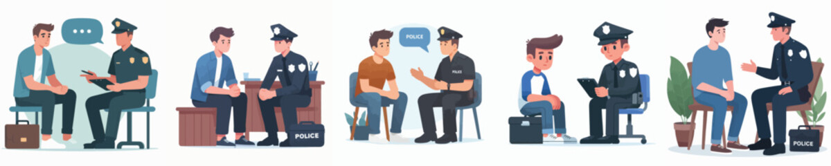 vector man talking to sailor