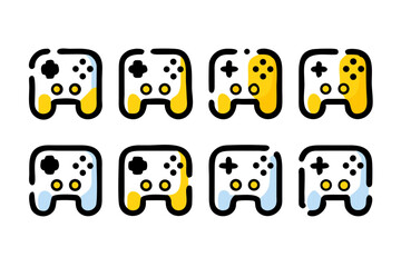 Animated Game Controller Character Design Multiple stages cartoon game controller character animation animation game controller character design game art video game sprites character design digital