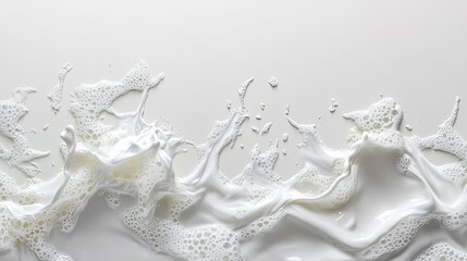 Dynamic white foam splash on pure background a contemporary minimalist aesthetic capture