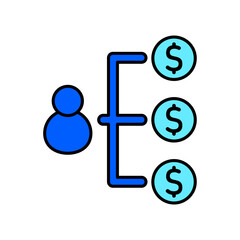 Icon a expense, isolated against a clean background.