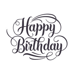 Happy Birthday Lettering Typography For t-shirt, Poster, Sticker, and Card. Vector Illustration
