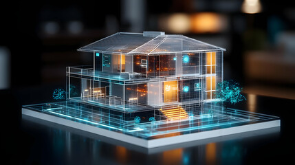 Digital Model Of Smart Home With Connected Technology