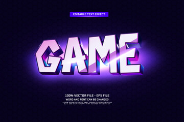 Futuristic Game Editable Text Effect With Neon Background - Editable Text 