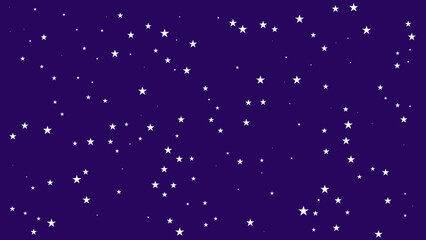 A deep purple night sky adorned with scattered white stars, creating a serene, celestial atmosphere.