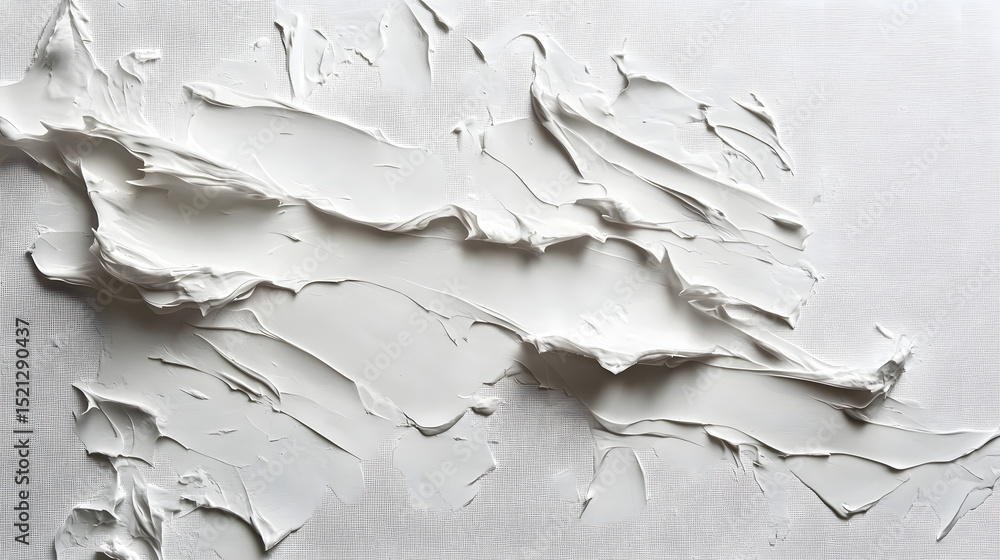 Aufkleber artistic texture on horizontal pure white background abstract image minimalist environment detail vi