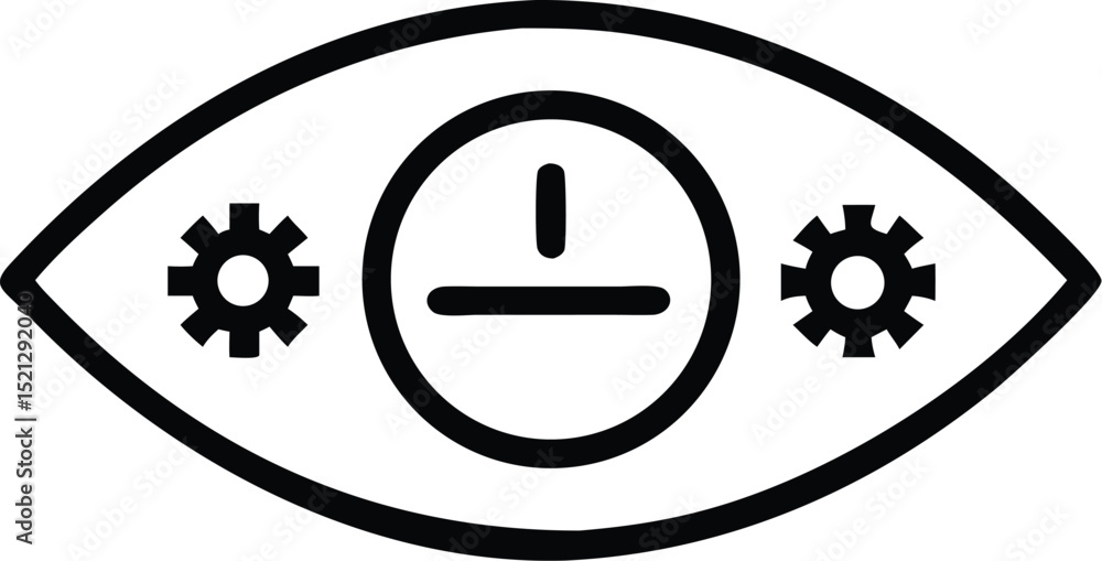 Poster eye vision settings configuration icon vector illustration for graphic and web design use